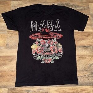 MANA Mexico Lindo Y Querido 2023 Tour Black T Shirt Mens Sz M